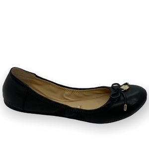 Vince camuto blk Eryn leather ballet charm flats